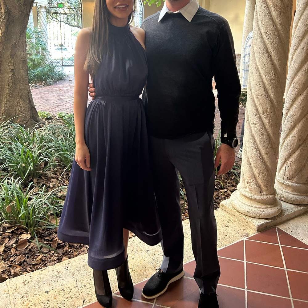 Lulus navy wedding guest dress - Picture 5 of 8
